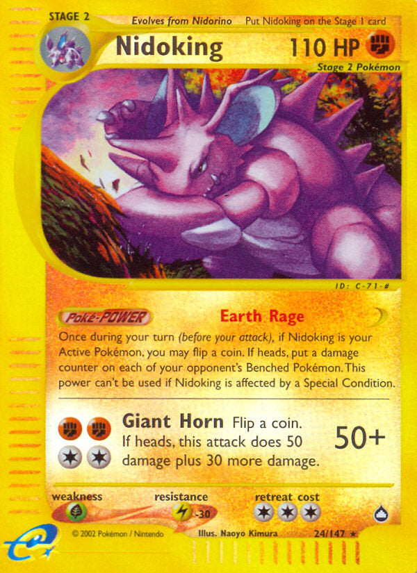 E-Series Aquapolis Nidoking #24/147 reverse holo