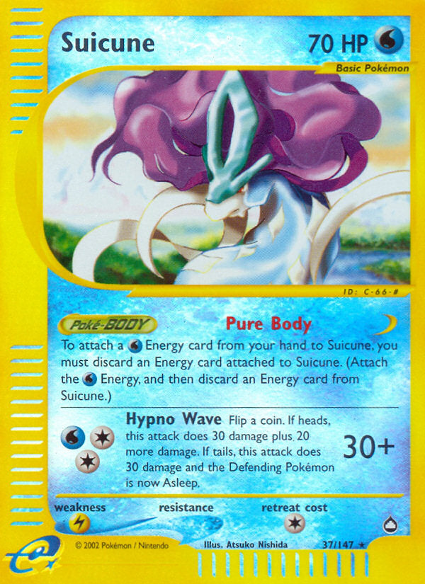 E-Series Aquapolis Suicune #37/147 reverse holo