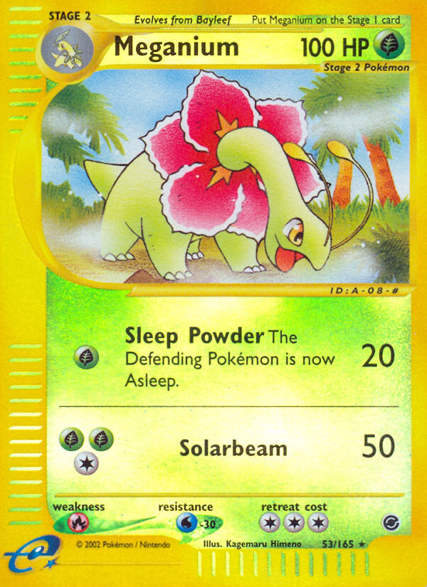 E-Series Expedition Meganium #53/165 reverse holo