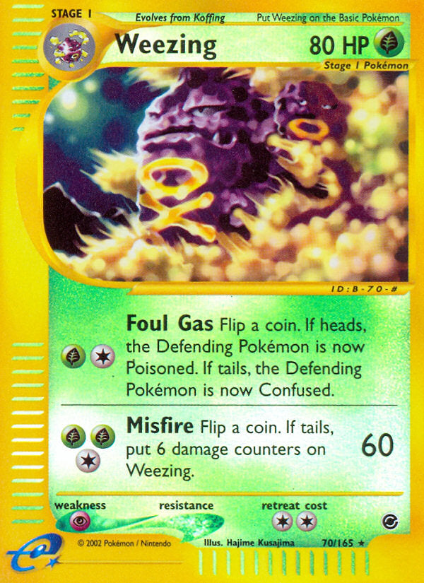 E-Series Expedition Weezing #70/165 reverse holo