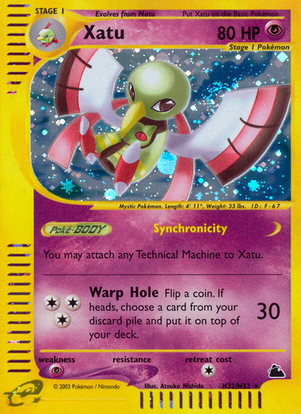 E-Series Skyridge Holo Xatu #H32/H32