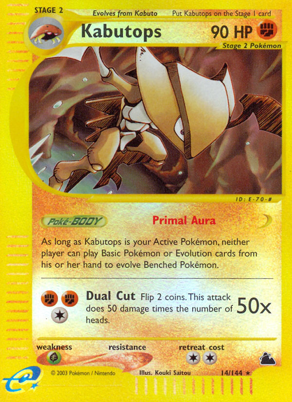 E-Series Skyridge Kabutops #14/144 reverse holo