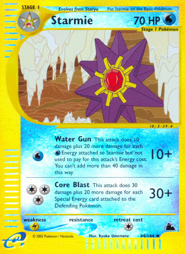 E-Series Skyridge Starmie #44/144 reverse holo