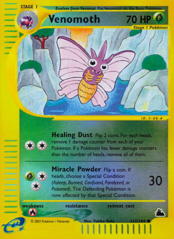 E-Series Skyridge Venomoth #111/144 reverse holo
