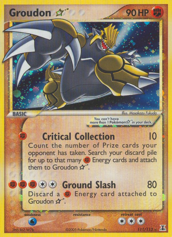 EX Delta Species Holo Groudon #111/113