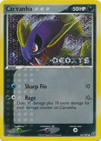 EX Deoxys Carvanha #56/107 reverse holo