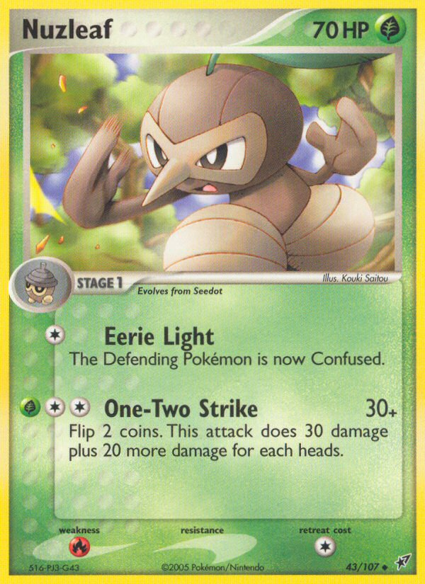 EX Deoxys Nuzleaf #43/107