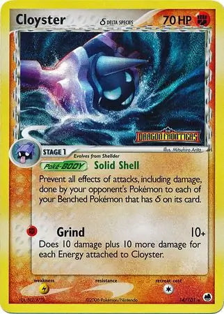 EX Dragon Frontiers Cloyster #14/101 reverse holo