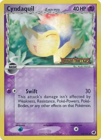 EX Dragon Frontiers Cyndaquil #45/101 reverse holo