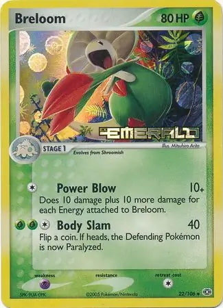 EX Emerald Breloom #22/106 reverse holo