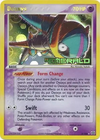 EX Emerald Deoxys #2/106 reverse holo