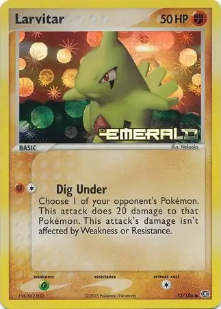 EX Emerald Larvitar #52/106 reverse holo