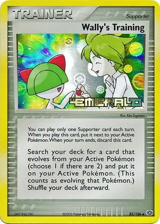 EX Emerald Wally's Training #85/106 reverse holo