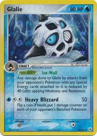 EX Hidden Legends Glalie #34/101 reverse holo