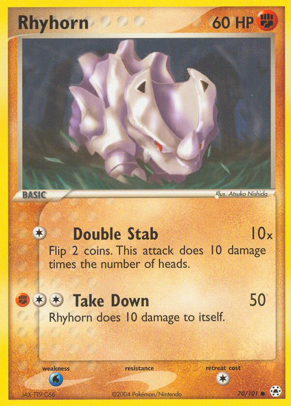 EX Hidden Legends Rhyhorn #70/101