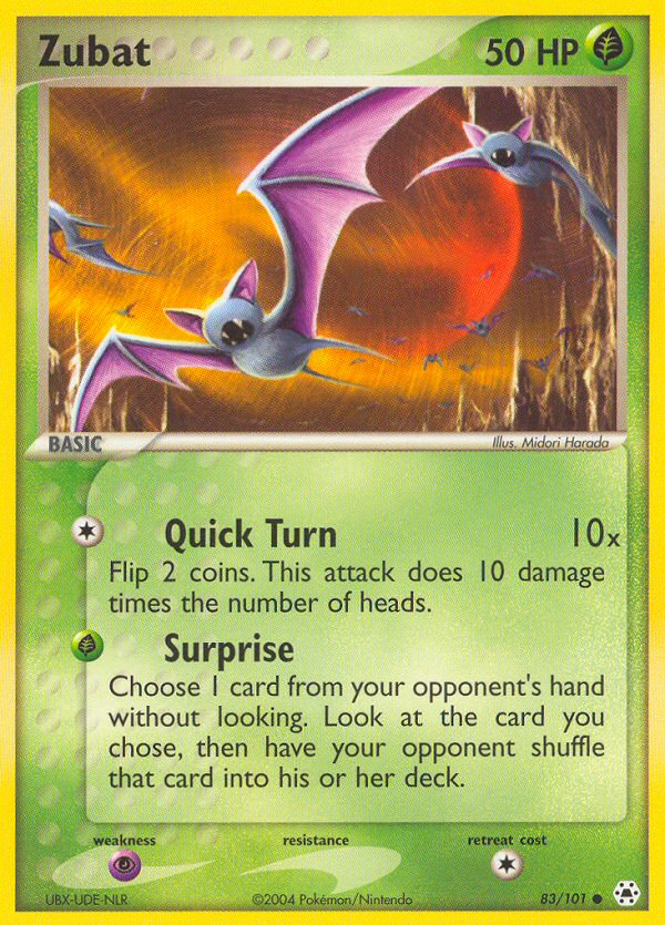 EX Hidden Legends Zubat #83/101