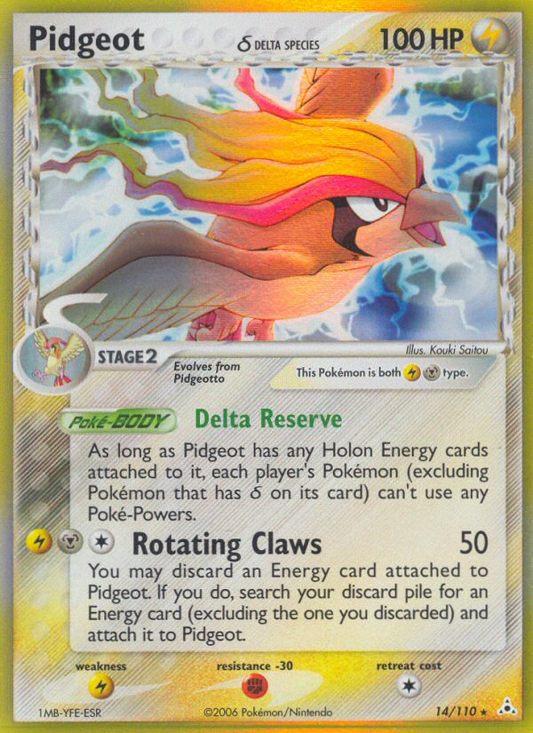 EX Holon Phantoms Holo Pidgeot #14/110