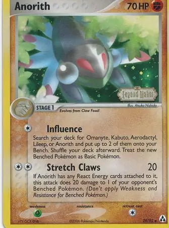EX Legend Maker Anorith #29/92 reverse holo