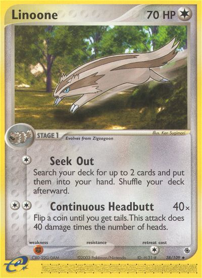 EX Ruby&Sapphire Linoone #38/109