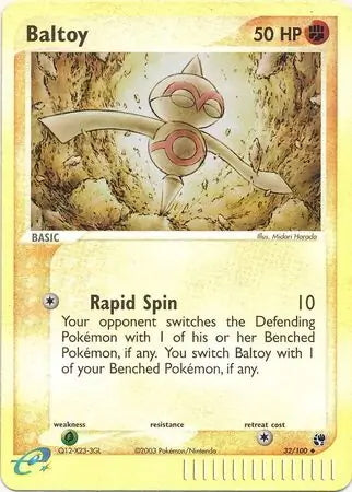 EX Sandstorm Baltoy #32/100 reverse holo