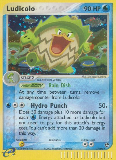 EX Sandstorm Holo Ludicolo #7/100