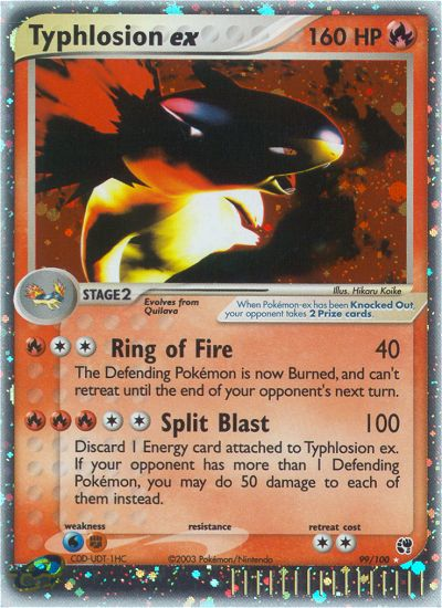 EX Sandstorm Holo Typhlosion EX #99/100