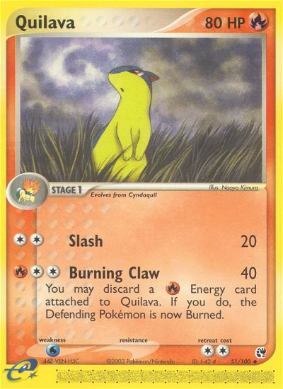EX Sandstorm Quilava #51/100