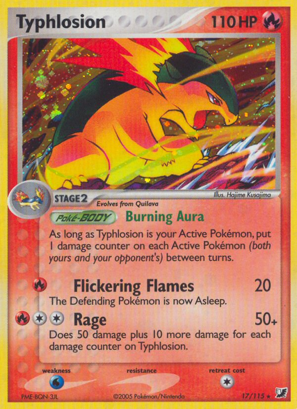 EX Unseen Forces Holo Typhlosion #17/115