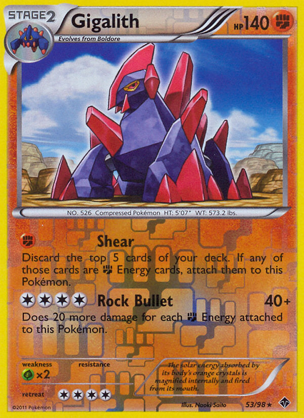 Emerging Powers Gigalith #53/98 reverse holo
