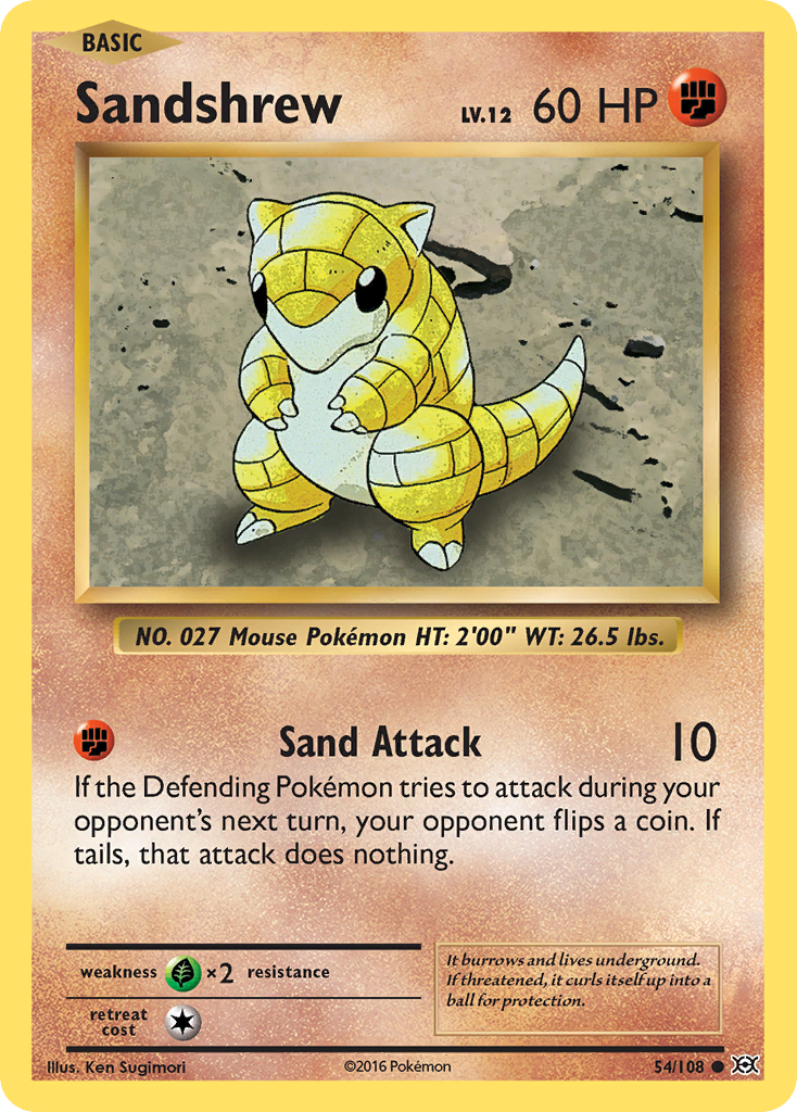 Evolutions Sandshrew #54/108