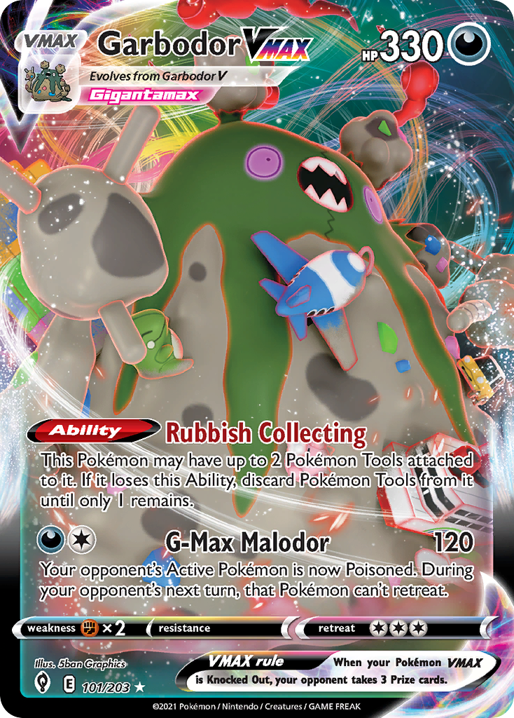 Evolving Skies Garbodor VMAX #101/203