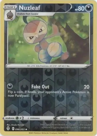 Evolving Skies Nuzleaf #96/203 reverse holo
