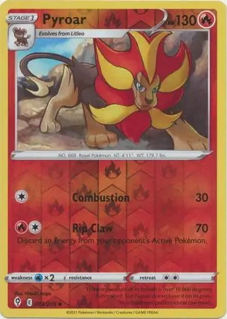 Evolving Skies Pyroar #23/203 reverse holo