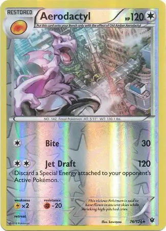 Fates Collide Aerodactyl #76/124 reverse holo
