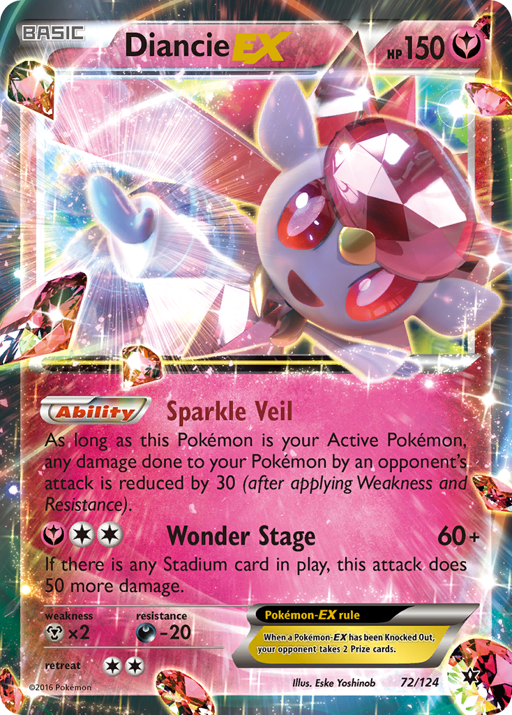 Fates Collide Diancie EX #72/124