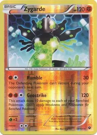 Fates Collide Zygarde #53/124 reverse holo