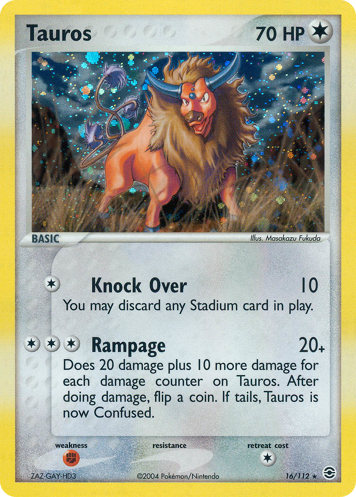FireRed & LeafGreen Tauros #16/112