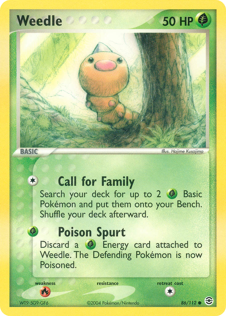 FireRed & LeafGreen Weedle #86/112