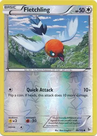 Flashfire Fletchling #86/106 reverse holo