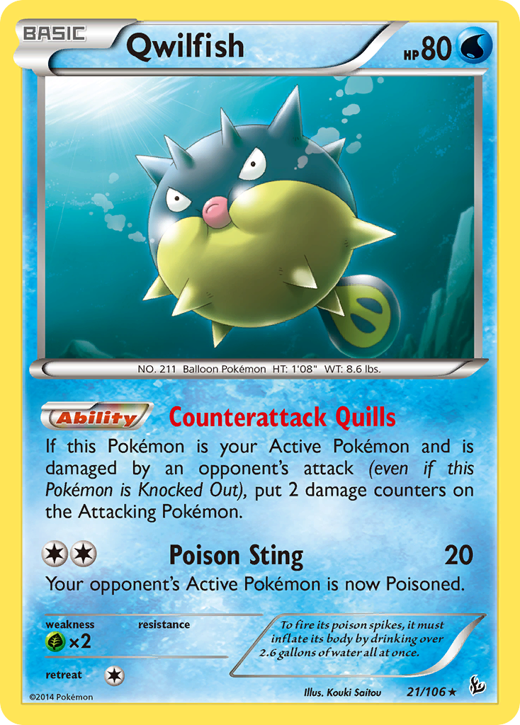 Flashfire Qwilfish #21/106