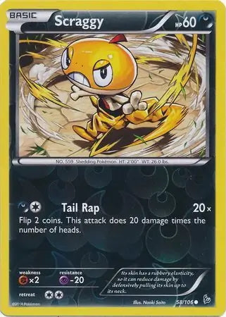 Flashfire Scraggy #58/106 reverse holo