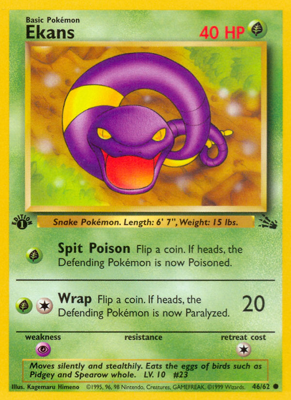 Fossil set Ekans #46/62 first edition