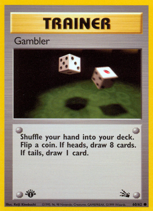 Fossil set Gambler #60/62 first edition