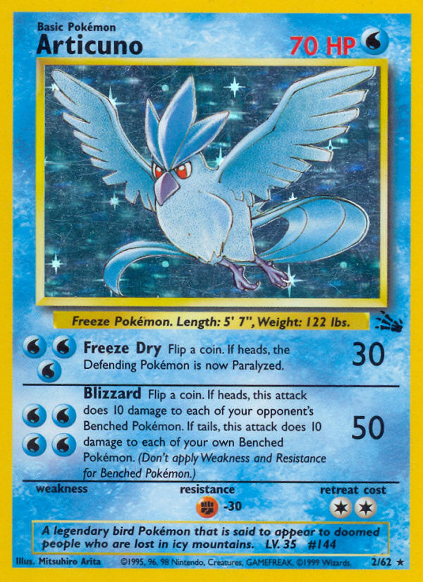 Fossil set Holo Articuno #2/62 unlimited