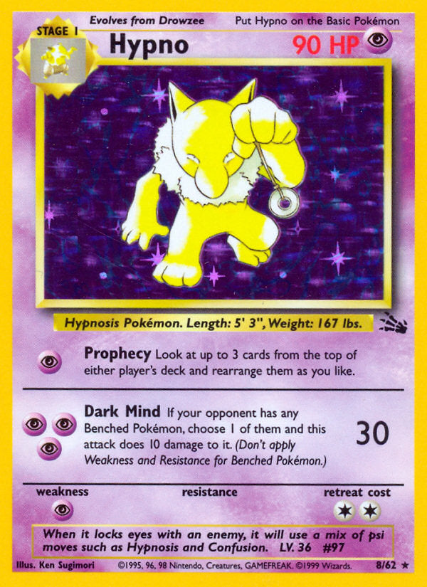 Fossil set Holo Hypno #8/62 unlimited