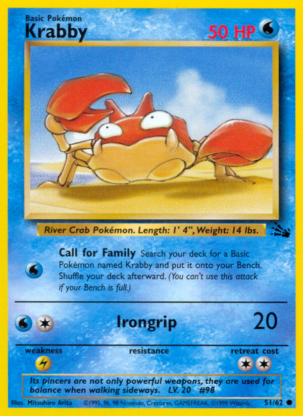 Fossil set Krabby #51/62 unlimited