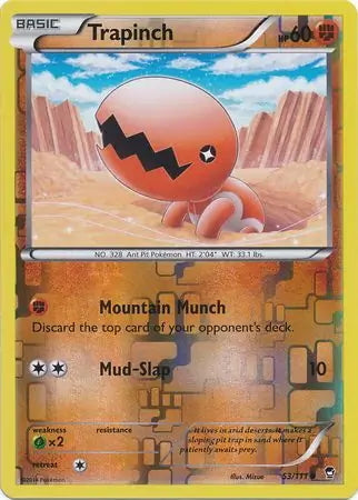 Furious Fists Trapinch #53/111 reverse holo