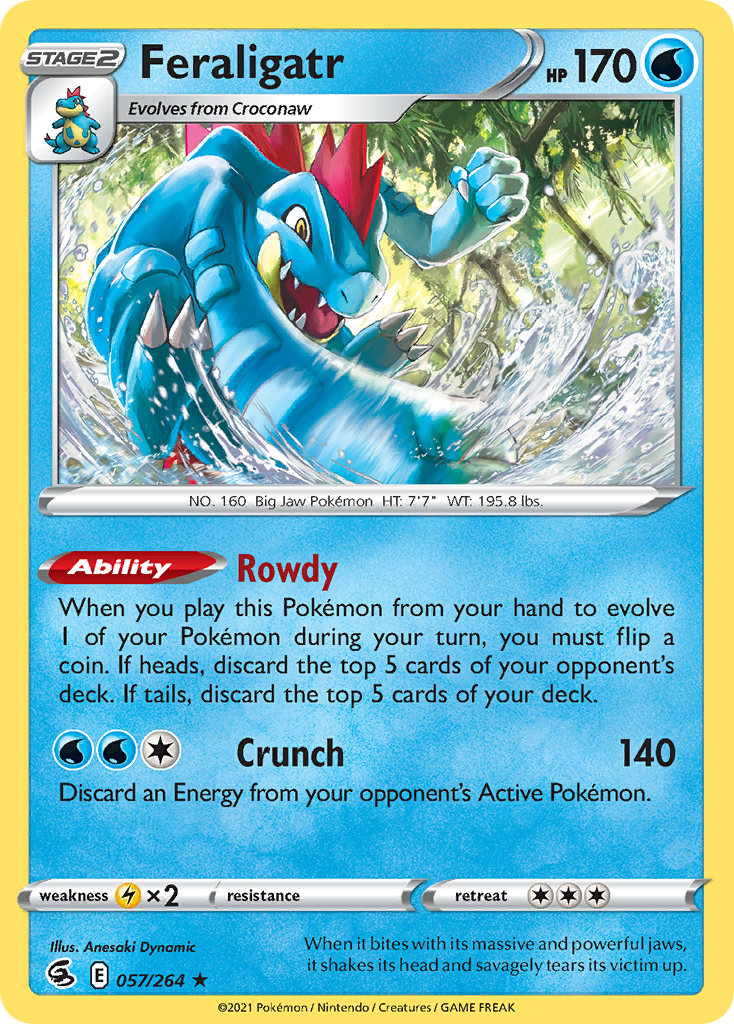 Fusion Strike Holo Feraligatr #57/264