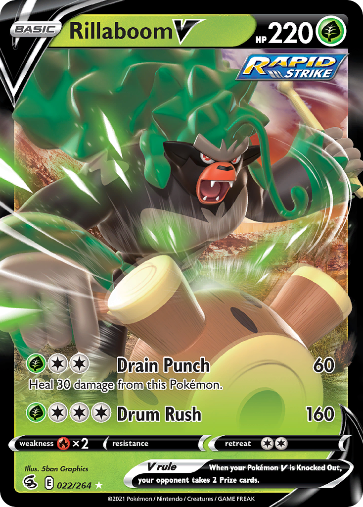 Fusion Strike Rillaboom V #22/264