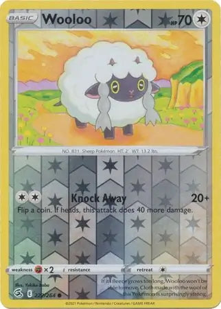 Fusion Strike Wooloo #222/264 reverse holo
